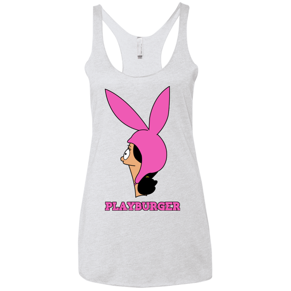 T-Shirts Heather White / X-Small Playburger Women's Triblend Racerback Tank