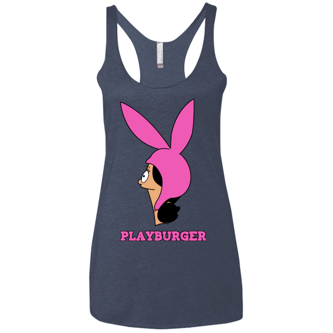 T-Shirts Vintage Navy / X-Small Playburger Women's Triblend Racerback Tank