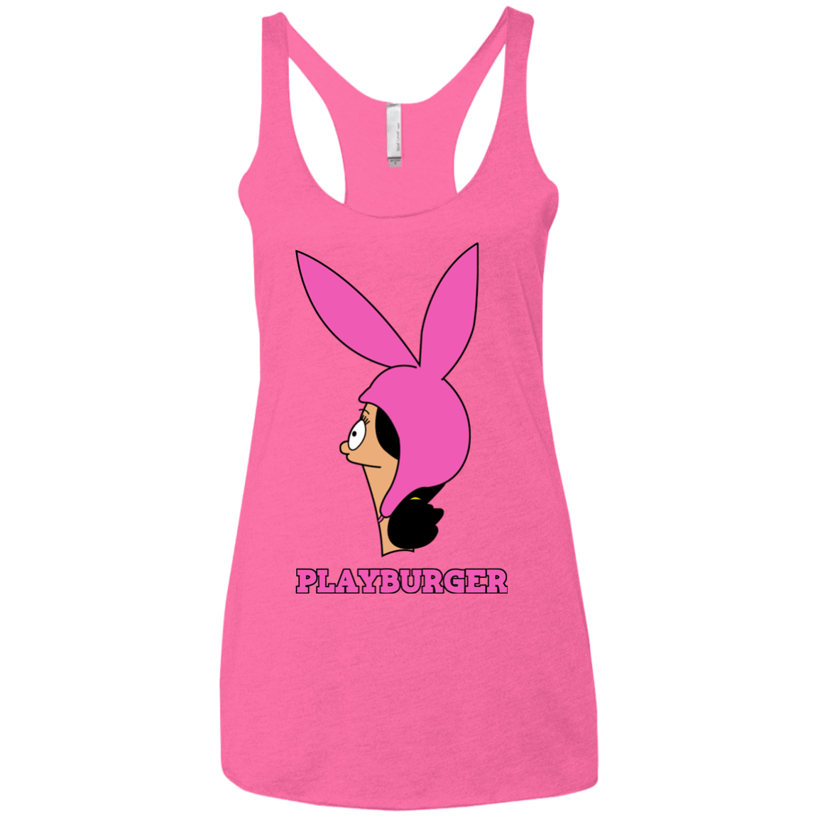 T-Shirts Vintage Pink / X-Small Playburger Women's Triblend Racerback Tank