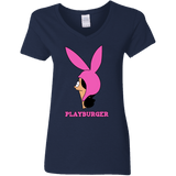 T-Shirts Navy / S Playburger Women's V-Neck T-Shirt