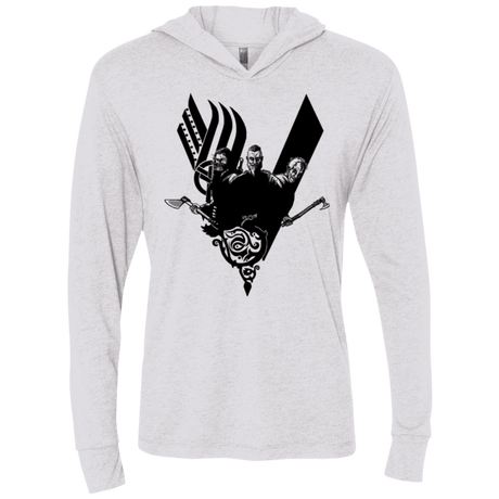 T-Shirts Heather White / X-Small Plunder Triblend Long Sleeve Hoodie Tee