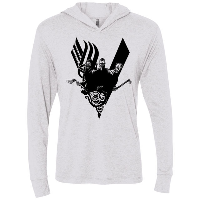 T-Shirts Heather White / X-Small Plunder Triblend Long Sleeve Hoodie Tee
