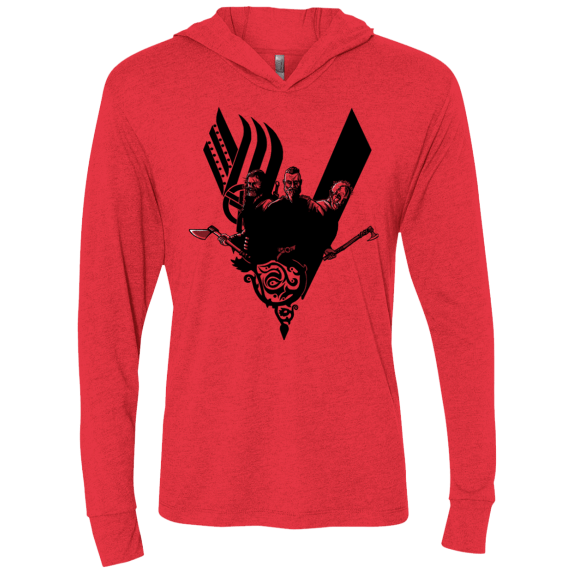 T-Shirts Vintage Red / X-Small Plunder Triblend Long Sleeve Hoodie Tee