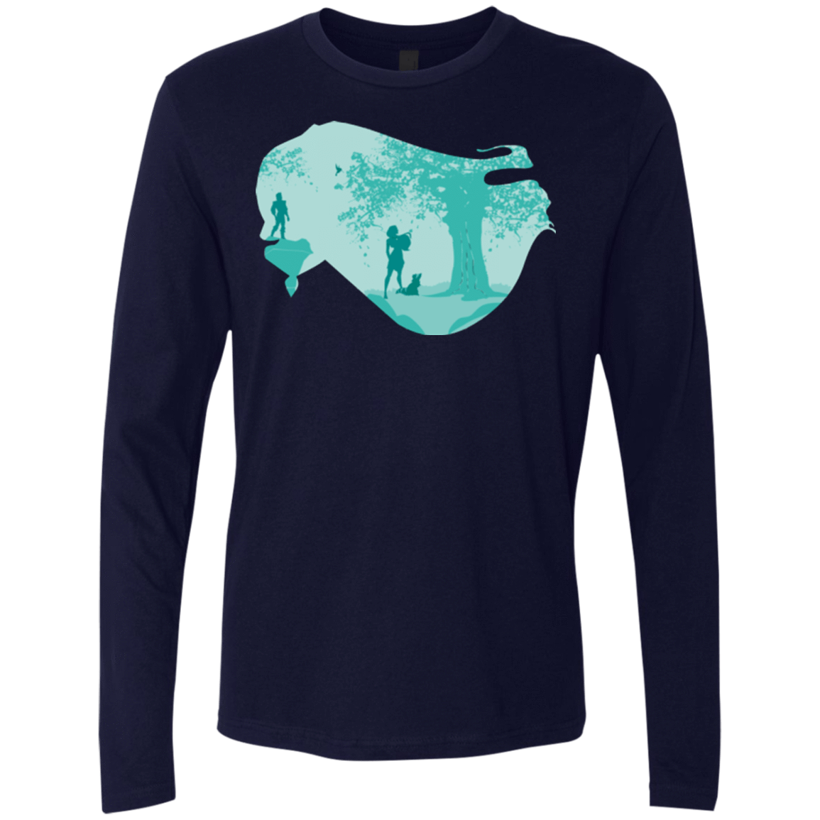 T-Shirts Midnight Navy / Small Poca Portrait Pop Men's Premium Long Sleeve