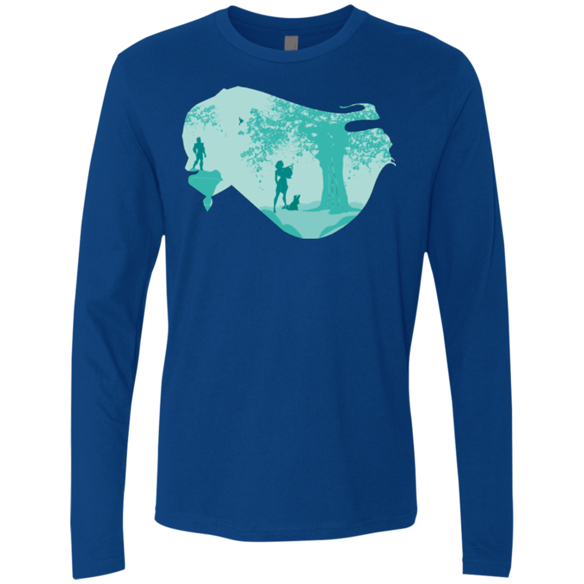 T-Shirts Royal / Small Poca Portrait Pop Men's Premium Long Sleeve