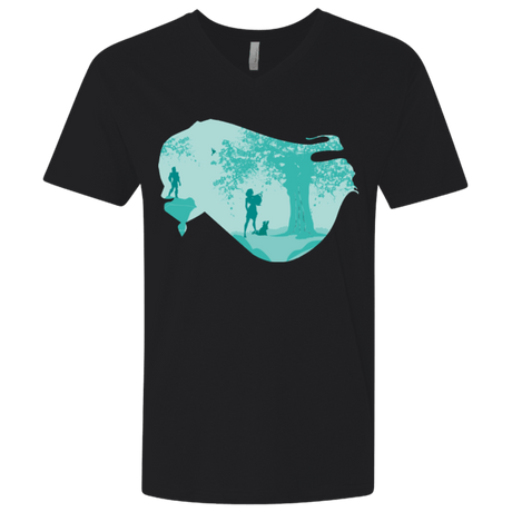 T-Shirts Black / X-Small Poca Portrait Pop Men's Premium V-Neck