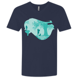 T-Shirts Midnight Navy / X-Small Poca Portrait Pop Men's Premium V-Neck