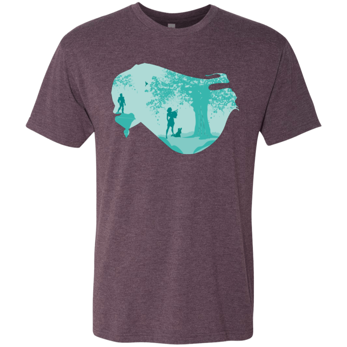 T-Shirts Vintage Purple / Small Poca Portrait Pop Men's Triblend T-Shirt