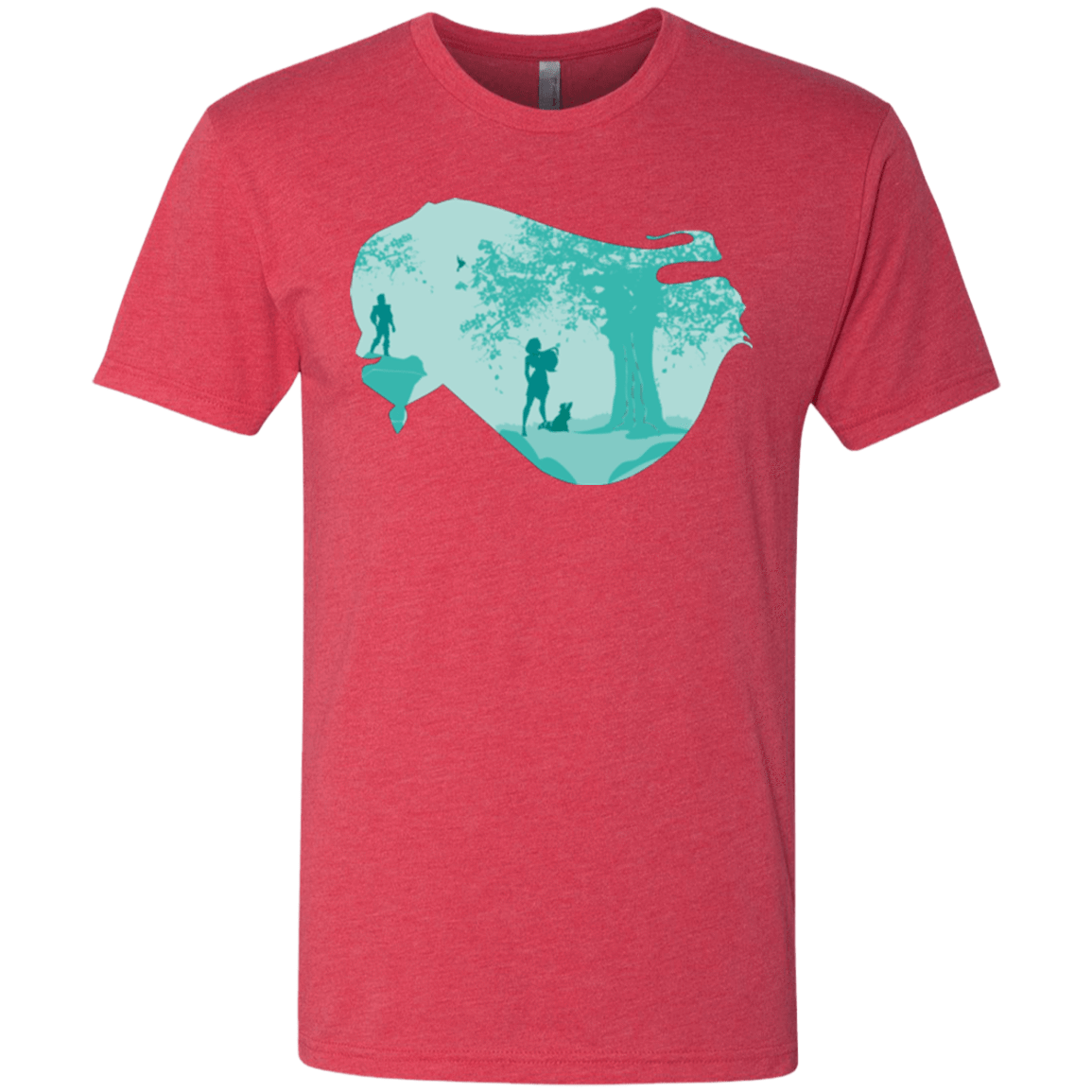 T-Shirts Vintage Red / Small Poca Portrait Pop Men's Triblend T-Shirt