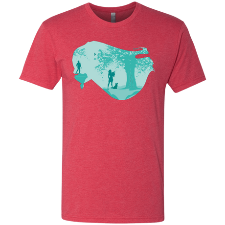 T-Shirts Vintage Red / Small Poca Portrait Pop Men's Triblend T-Shirt