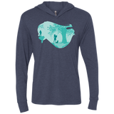 T-Shirts Vintage Navy / X-Small Poca Portrait Pop Triblend Long Sleeve Hoodie Tee