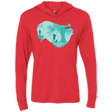 T-Shirts Vintage Red / X-Small Poca Portrait Pop Triblend Long Sleeve Hoodie Tee