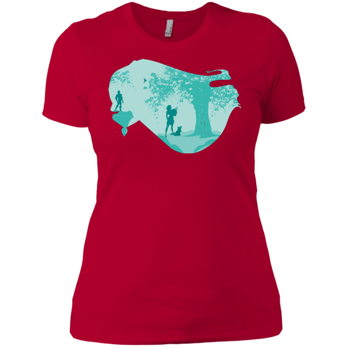 T-Shirts Red / X-Small Poca Portrait Pop Women's Premium T-Shirt
