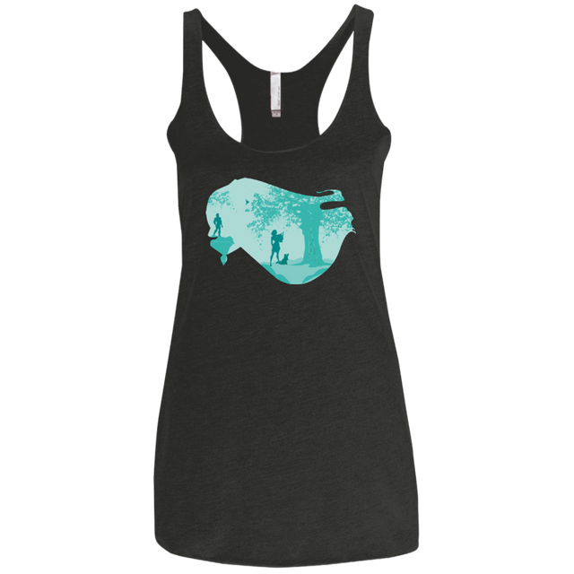 T-Shirts Vintage Black / X-Small Poca Portrait Pop Women's Triblend Racerback Tank