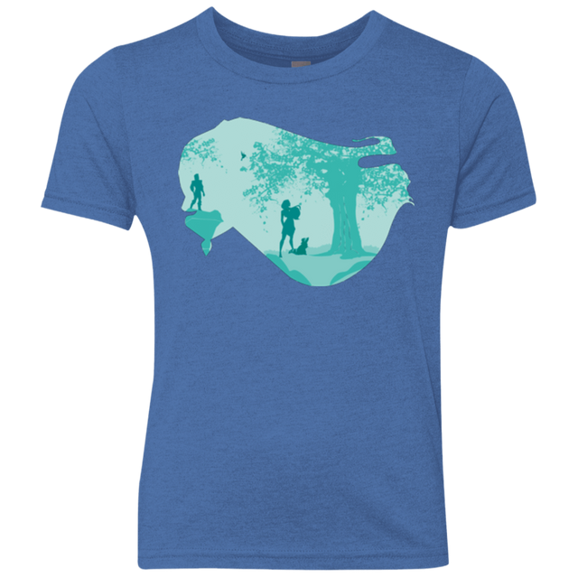 T-Shirts Vintage Royal / YXS Poca Portrait Pop Youth Triblend T-Shirt