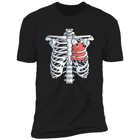 T-Shirts Black / X-Small Pochita Heart Men's Premium T-Shirt