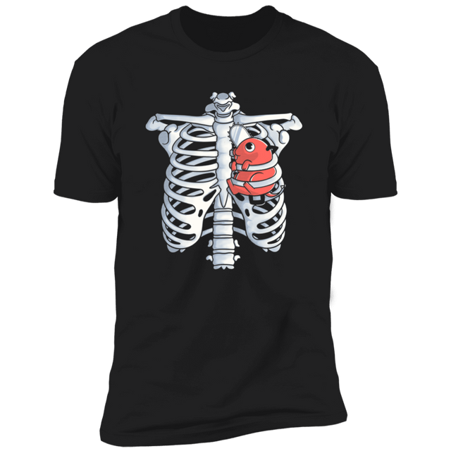 T-Shirts Black / X-Small Pochita Heart Men's Premium T-Shirt