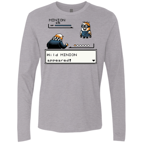 T-Shirts Heather Grey / S Pocket minions Men's Premium Long Sleeve