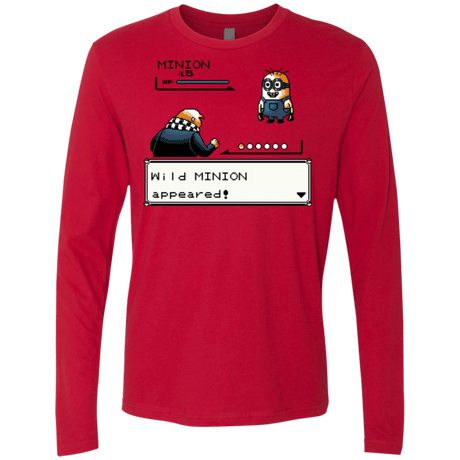 T-Shirts Red / S Pocket minions Men's Premium Long Sleeve