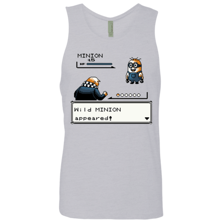 T-Shirts Heather Grey / S Pocket minions Men's Premium Tank Top