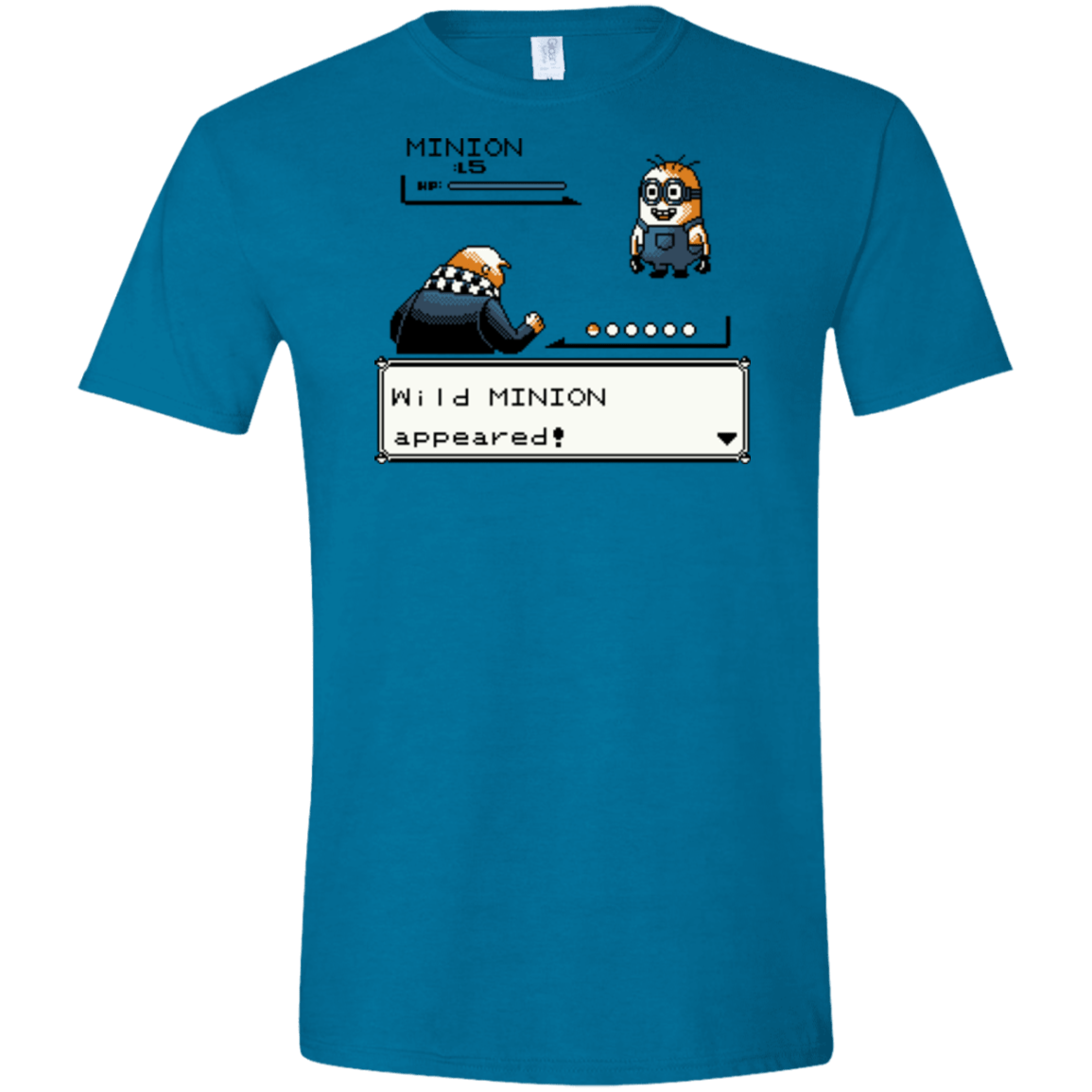 T-Shirts Antique Sapphire / S Pocket minions Men's Semi-Fitted Softstyle