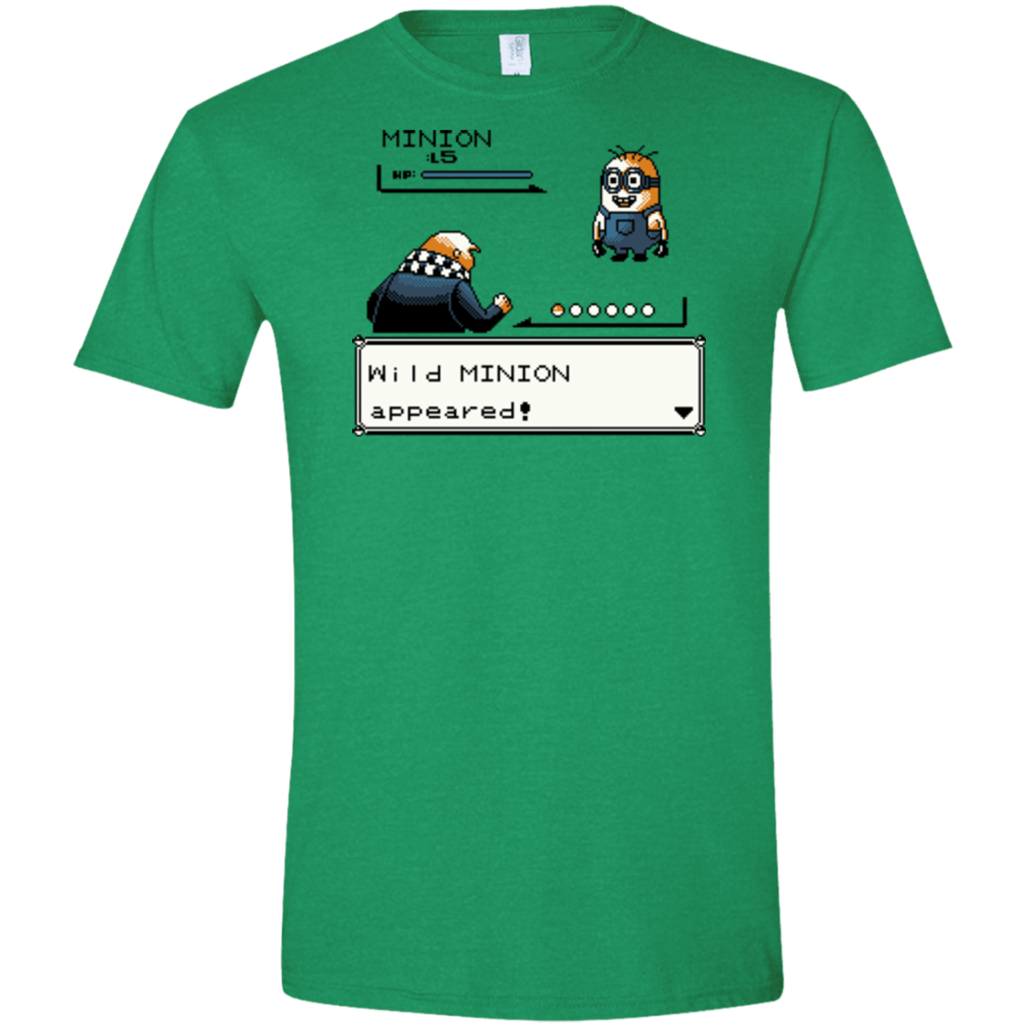 T-Shirts Heather Irish Green / S Pocket minions Men's Semi-Fitted Softstyle