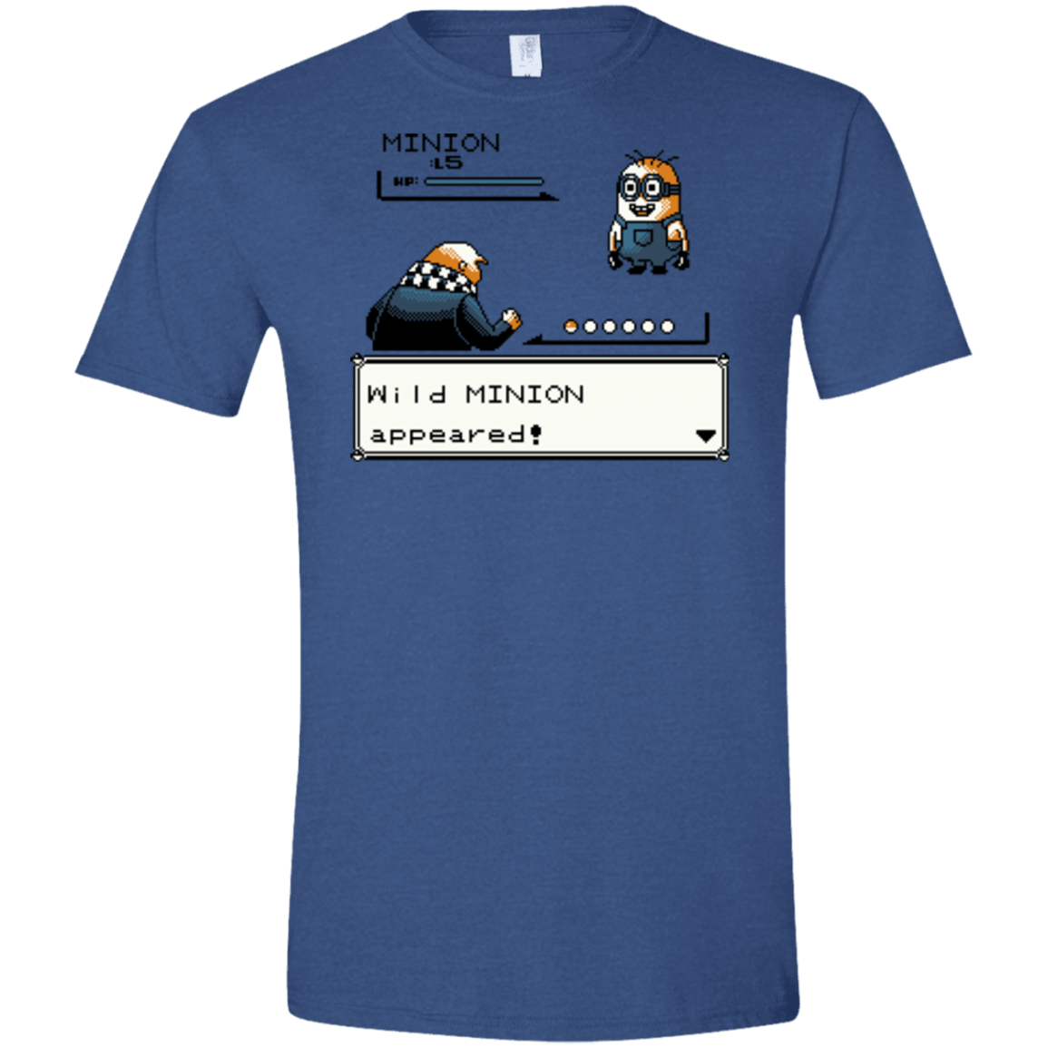 T-Shirts Heather Royal / X-Small Pocket minions Men's Semi-Fitted Softstyle