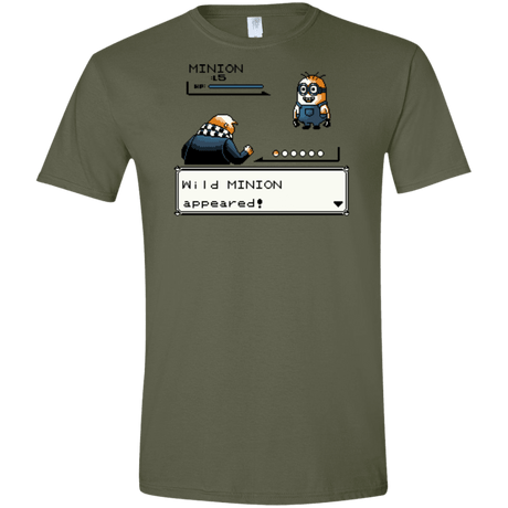 T-Shirts Military Green / S Pocket minions Men's Semi-Fitted Softstyle