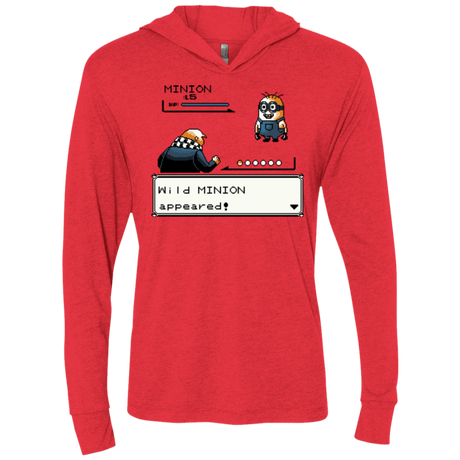 T-Shirts Vintage Red / X-Small Pocket minions Triblend Long Sleeve Hoodie Tee