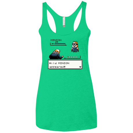 T-Shirts Envy / X-Small Pocket minions Women's Triblend Racerback Tank