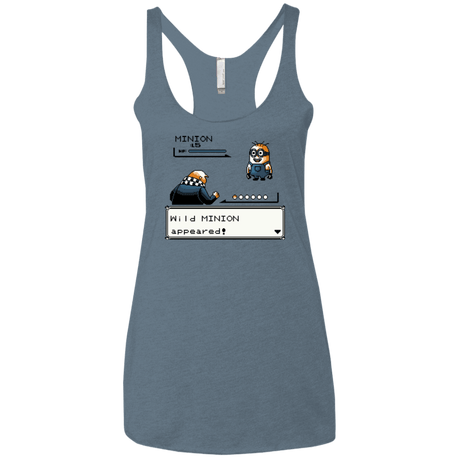 T-Shirts Indigo / X-Small Pocket minions Women's Triblend Racerback Tank