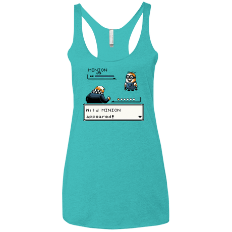 T-Shirts Tahiti Blue / X-Small Pocket minions Women's Triblend Racerback Tank