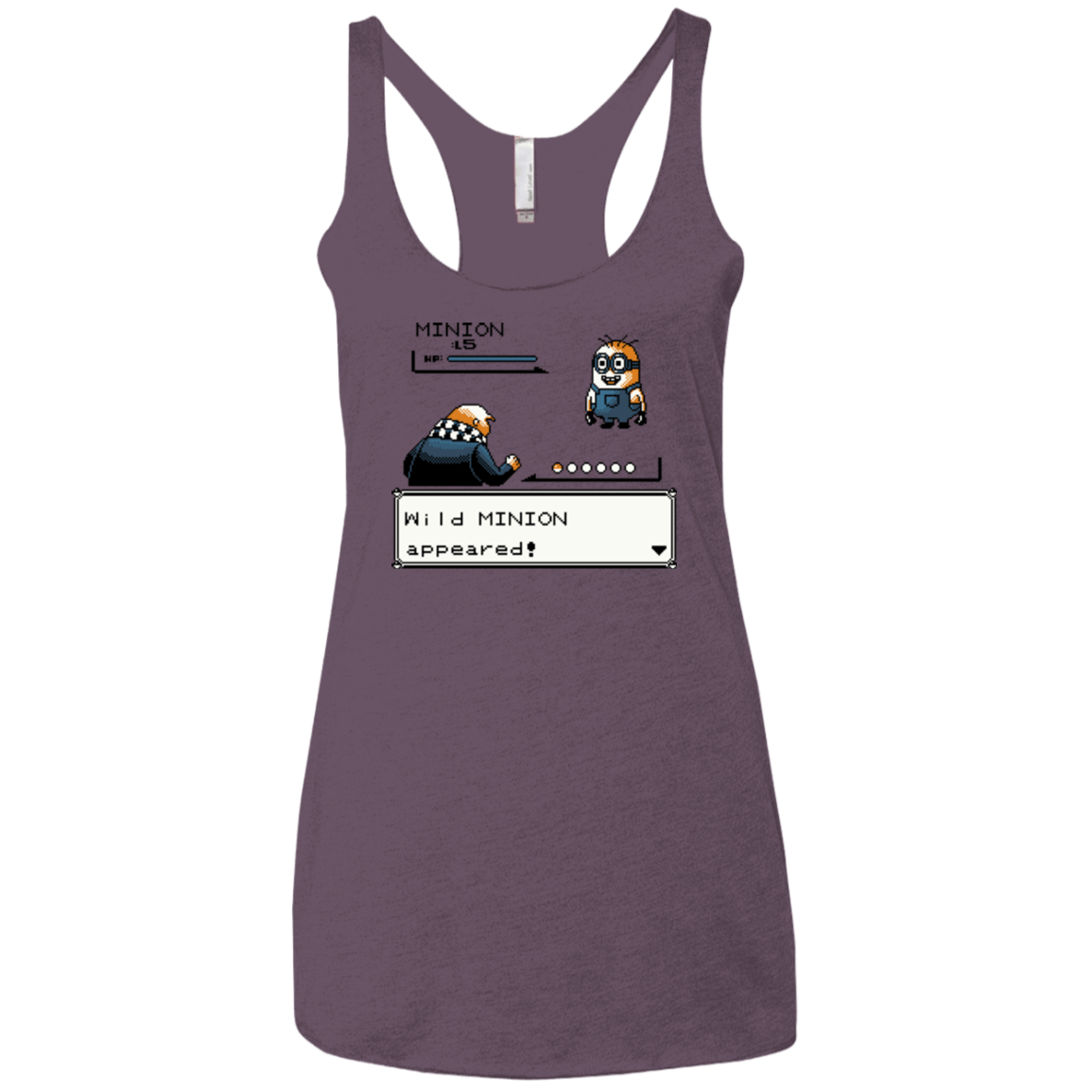 T-Shirts Vintage Purple / X-Small Pocket minions Women's Triblend Racerback Tank