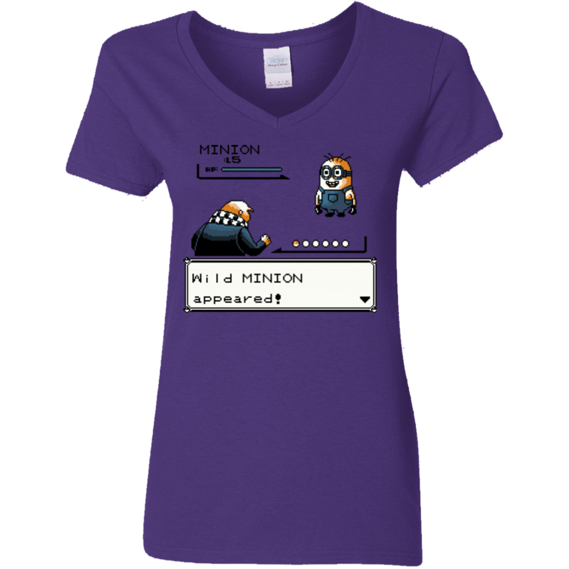 T-Shirts Purple / S Pocket minions Women's V-Neck T-Shirt