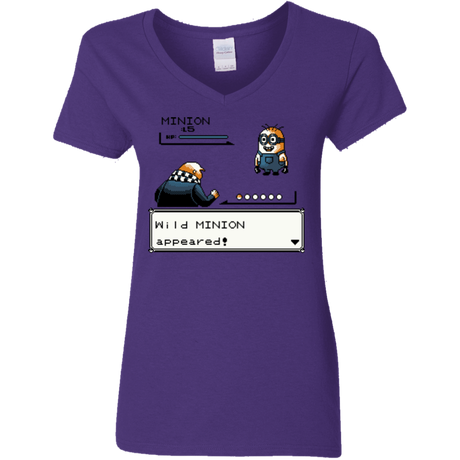 T-Shirts Purple / S Pocket minions Women's V-Neck T-Shirt