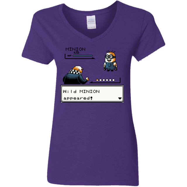 T-Shirts Purple / S Pocket minions Women's V-Neck T-Shirt