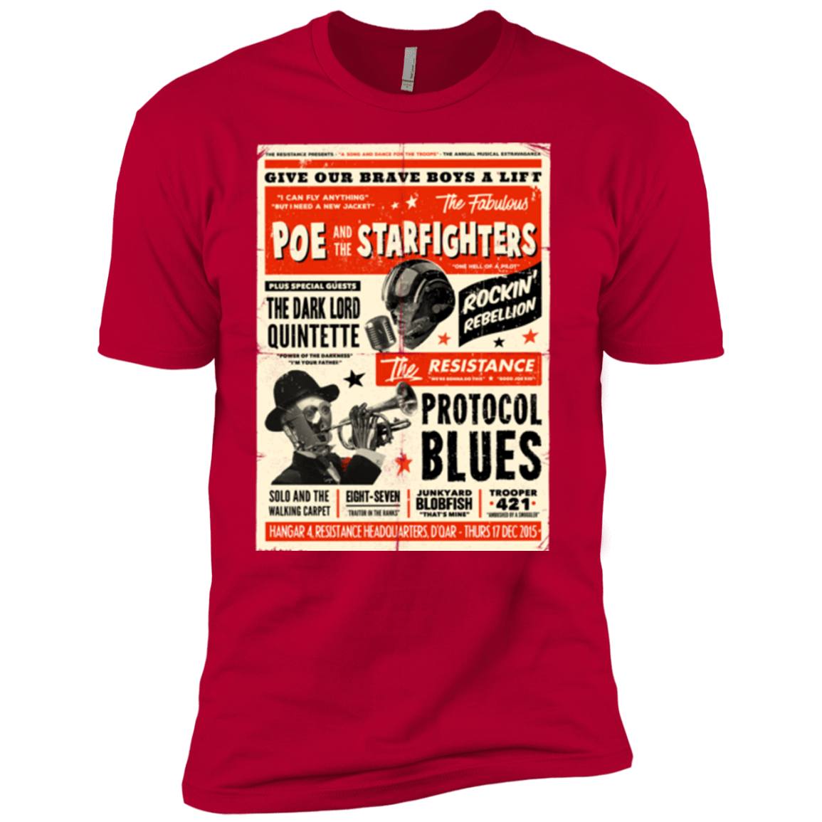 T-Shirts Red / YXS Poe and The Starfighters Boys Premium T-Shirt