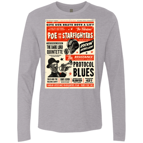 T-Shirts Heather Grey / Small Poe and The Starfighters Men's Premium Long Sleeve