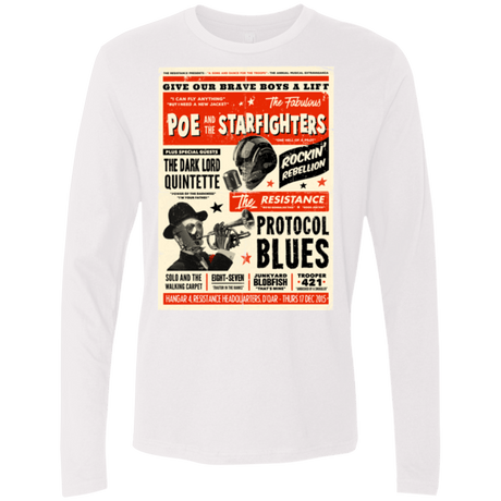 T-Shirts White / Small Poe and The Starfighters Men's Premium Long Sleeve