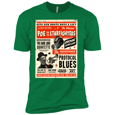 T-Shirts Kelly Green / X-Small Poe and The Starfighters Men's Premium T-Shirt
