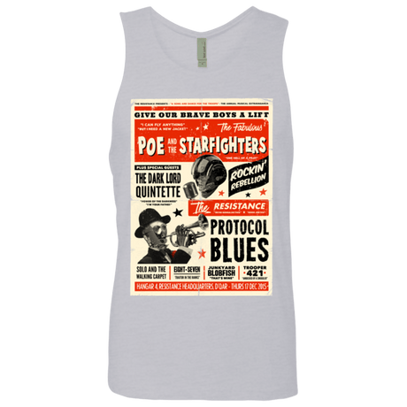 T-Shirts Heather Grey / Small Poe and The Starfighters Men's Premium Tank Top