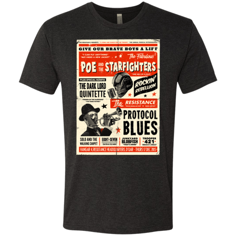 T-Shirts Vintage Black / Small Poe and The Starfighters Men's Triblend T-Shirt