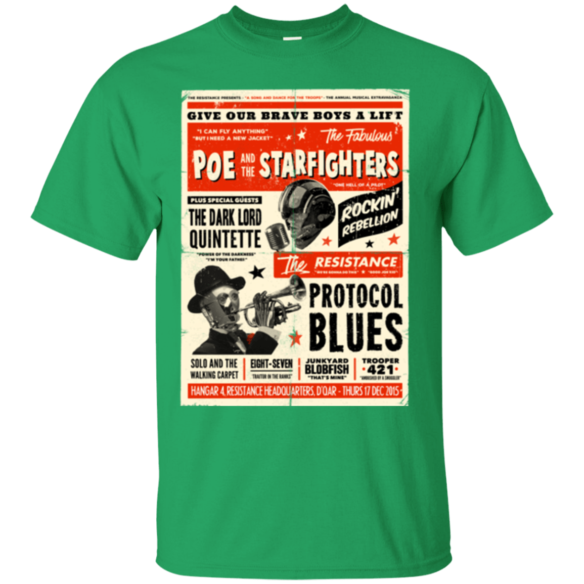 T-Shirts Irish Green / Small Poe and The Starfighters T-Shirt