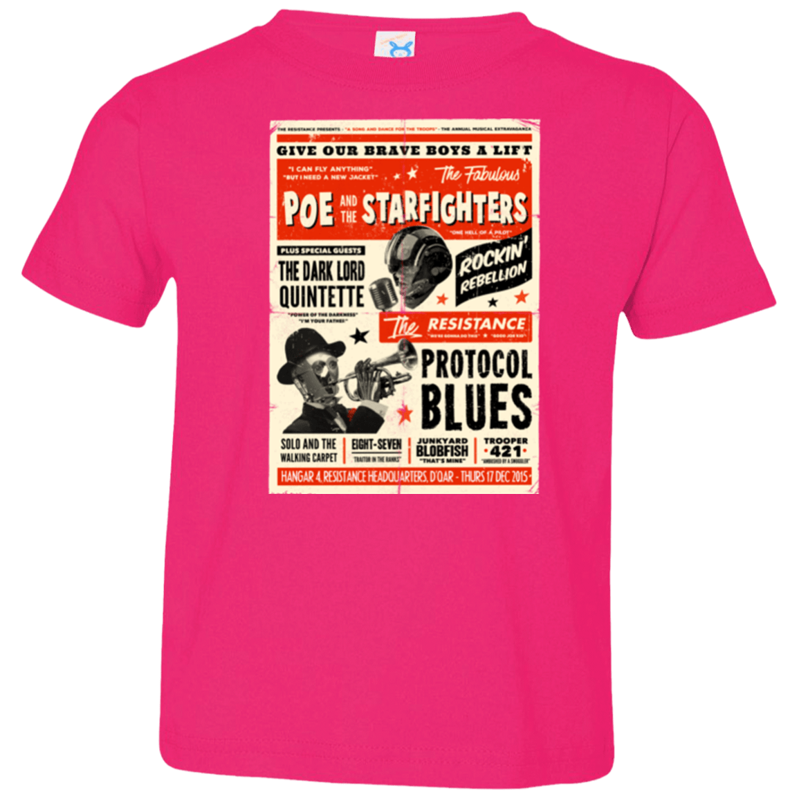 T-Shirts Hot Pink / 2T Poe and The Starfighters Toddler Premium T-Shirt