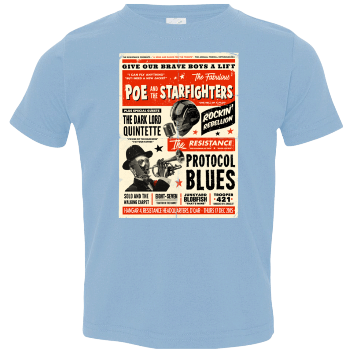 T-Shirts Light Blue / 2T Poe and The Starfighters Toddler Premium T-Shirt