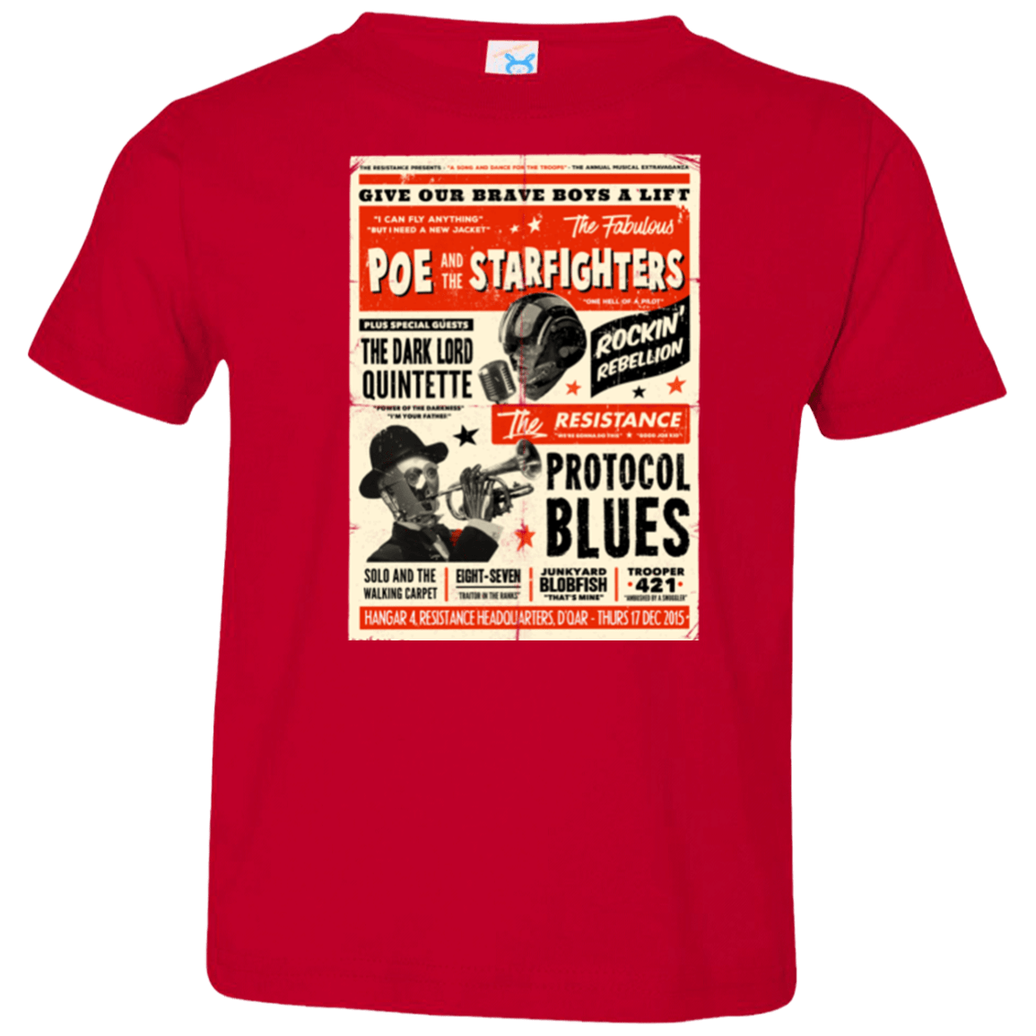 T-Shirts Red / 2T Poe and The Starfighters Toddler Premium T-Shirt
