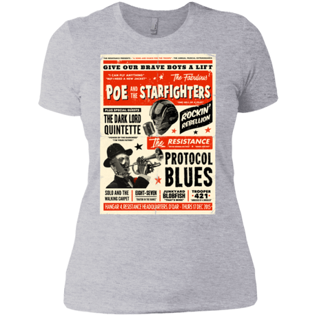 T-Shirts Heather Grey / X-Small Poe and The Starfighters Women's Premium T-Shirt