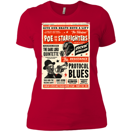 T-Shirts Red / X-Small Poe and The Starfighters Women's Premium T-Shirt
