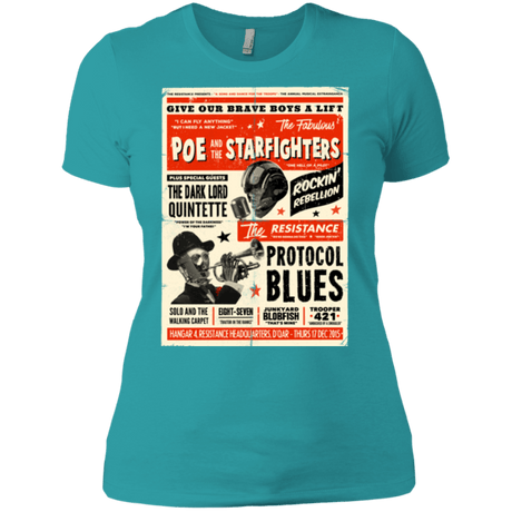 T-Shirts Tahiti Blue / X-Small Poe and The Starfighters Women's Premium T-Shirt