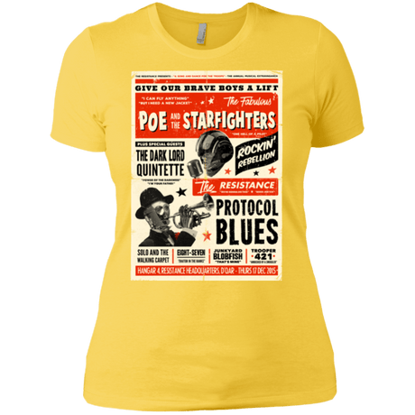 T-Shirts Vibrant Yellow / X-Small Poe and The Starfighters Women's Premium T-Shirt